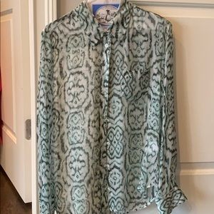 Equipment silk sheer silk blouse